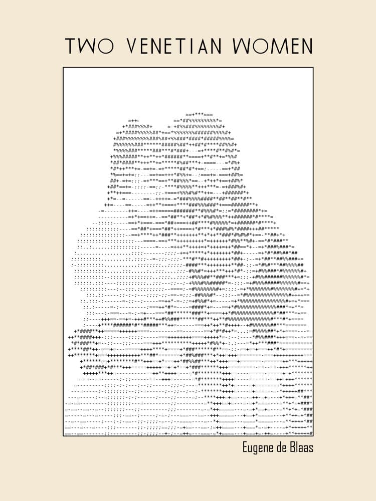 Elegant ASCII Women by Doa Project — canvas wall art