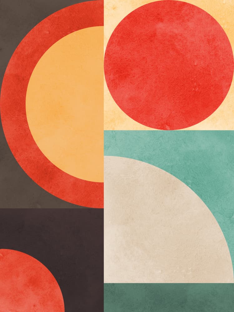 Colorful Geometric Shapes by Vitor Costa — canvas wall art