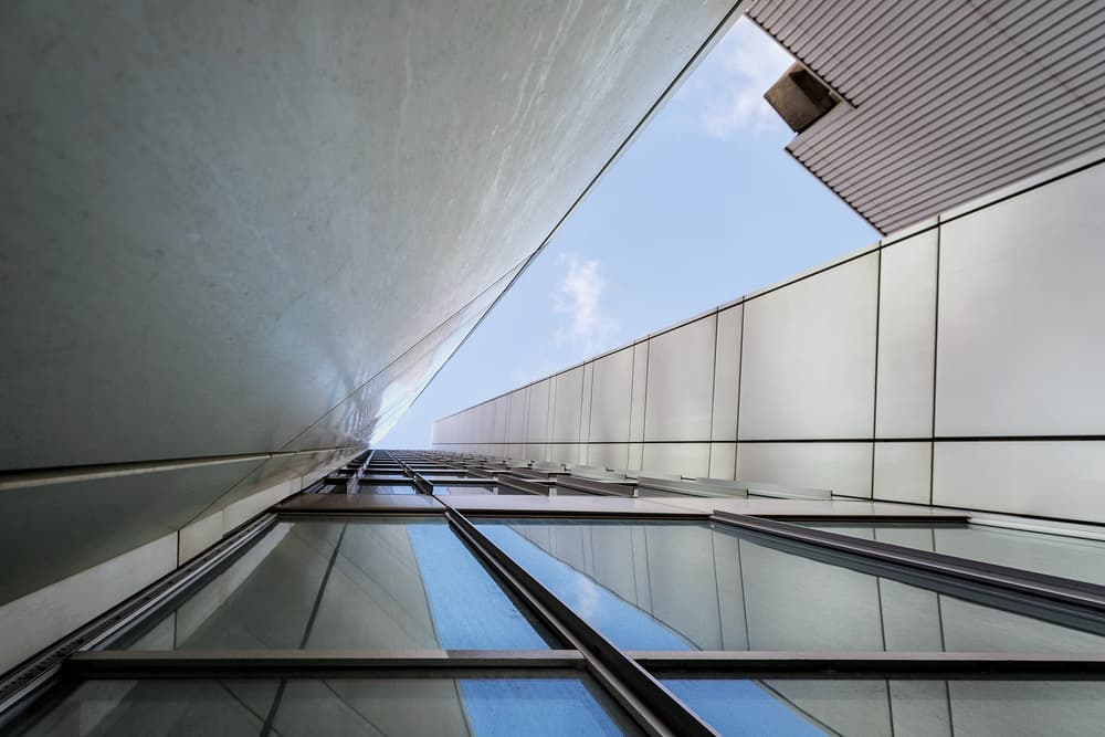 Sleek Skyscraper Perspective by Henk van Maastricht — canvas wall art