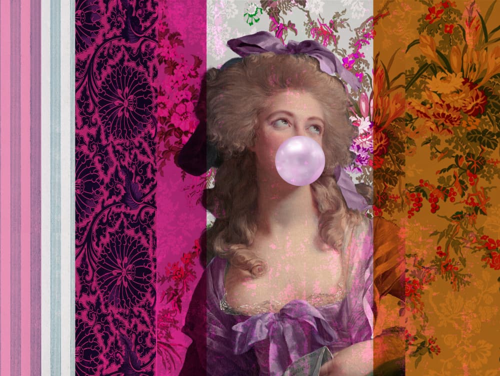 Rococo Bubblegum Woman by Talitha McQueen — canvas wall art