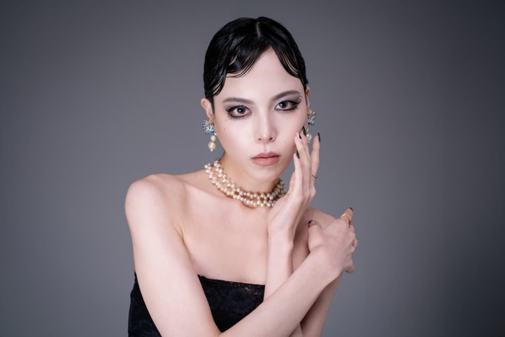 Elegant Pearl Portrait by Taketoshi Onodera — canvas wall art