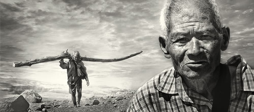 Old Man's Burden by Sebastian Kisworo — canvas wall art