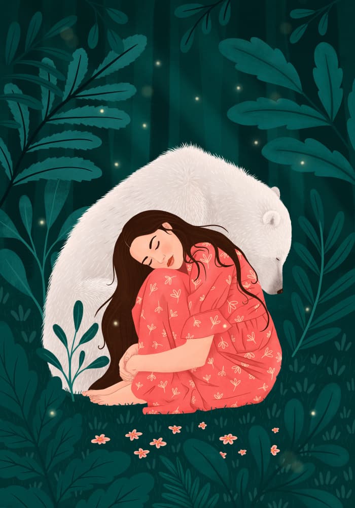 Magical Forest Slumber by Petra Holíková — canvas wall art