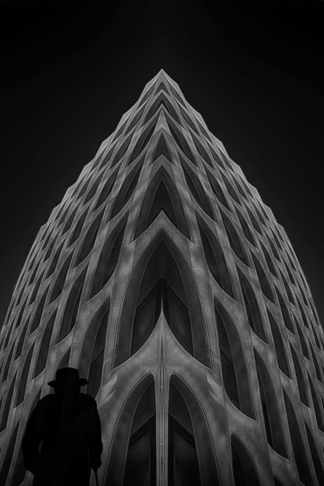 Mysterious Man Urban Architecture by Roxana Labagnara — canvas wall art