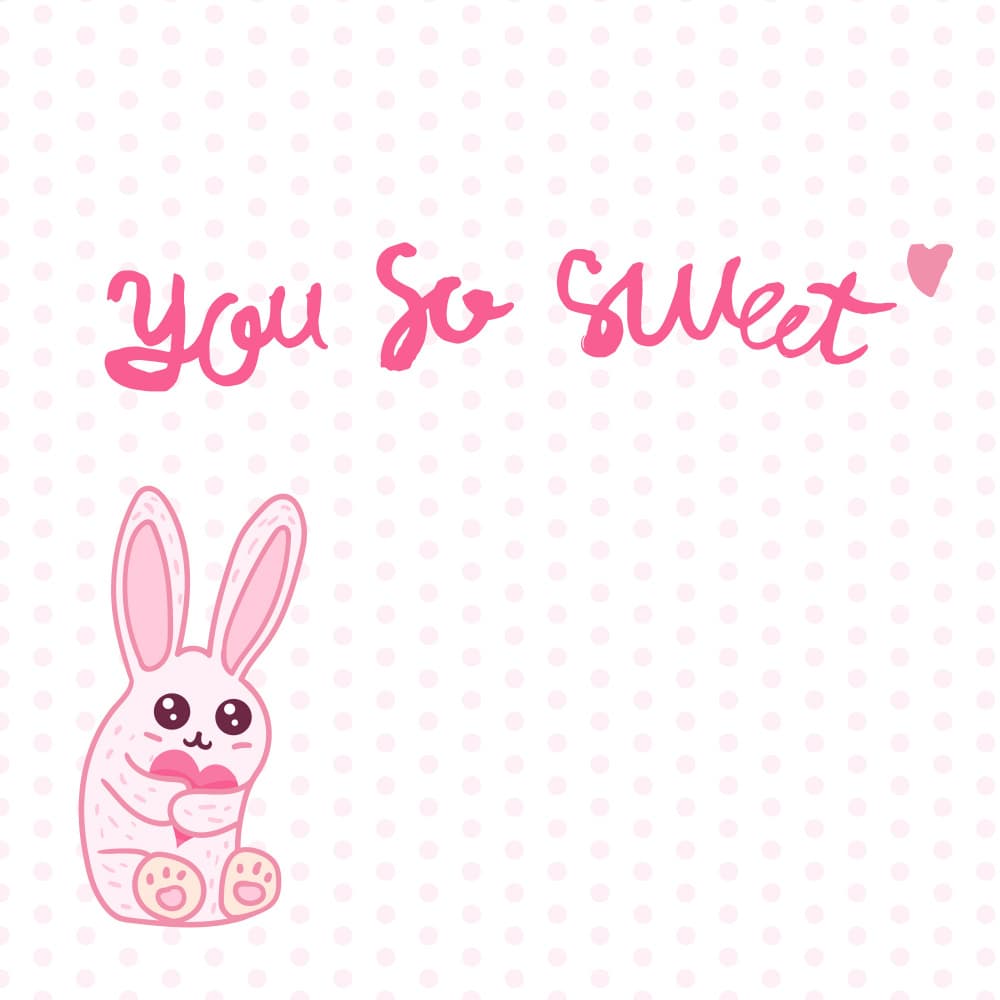 Cute Bunny Sweet Heart by Marika Barsrsind — canvas wall art