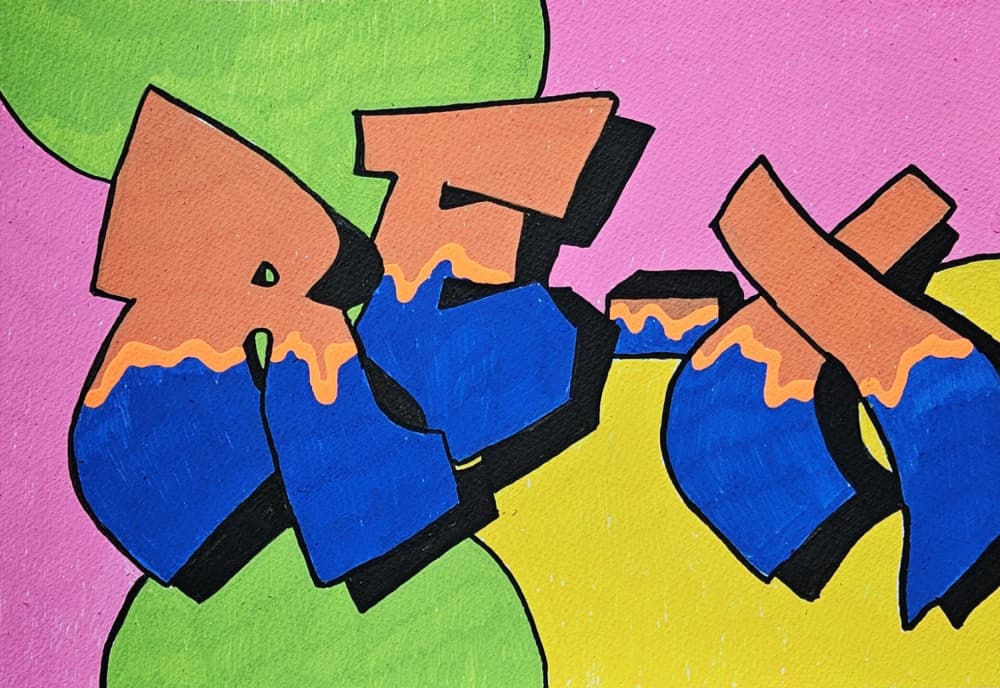 Colorful Graffiti Style by Olea Huuska — canvas wall art