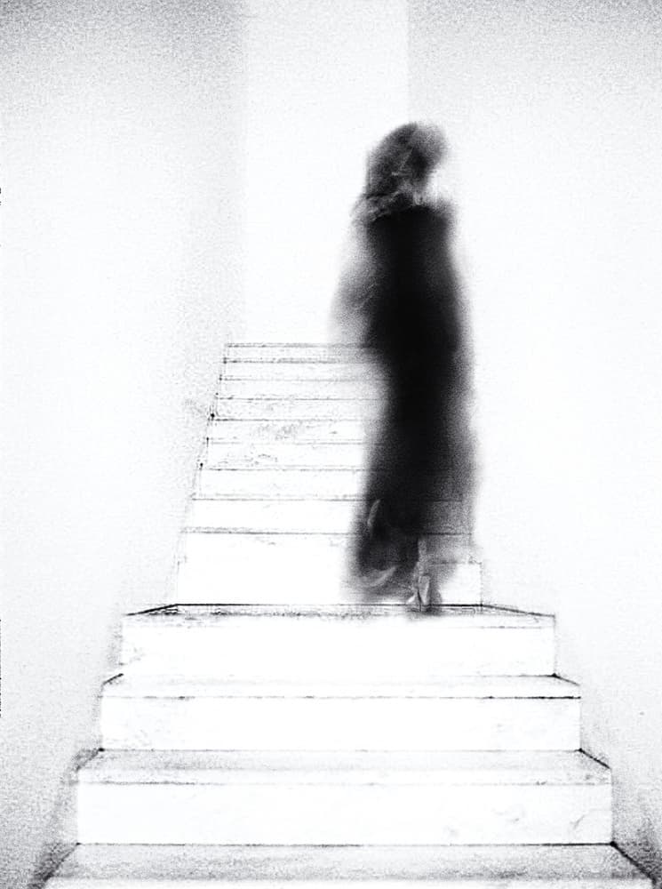 Ethereal Figure on Stairs by Jeffrey Hummel — canvas wall art