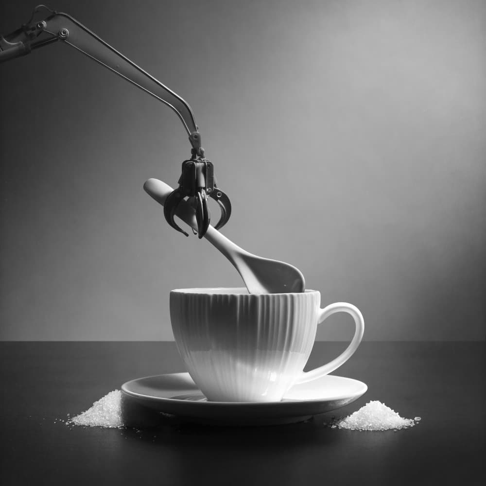 Robotic Sugar Spoon by Victoria  Glinka — canvas wall art