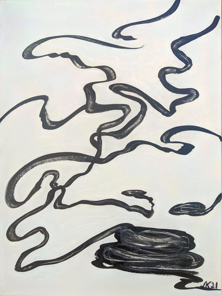 Dynamic Abstract Lines by Lena Kolambet — canvas wall art