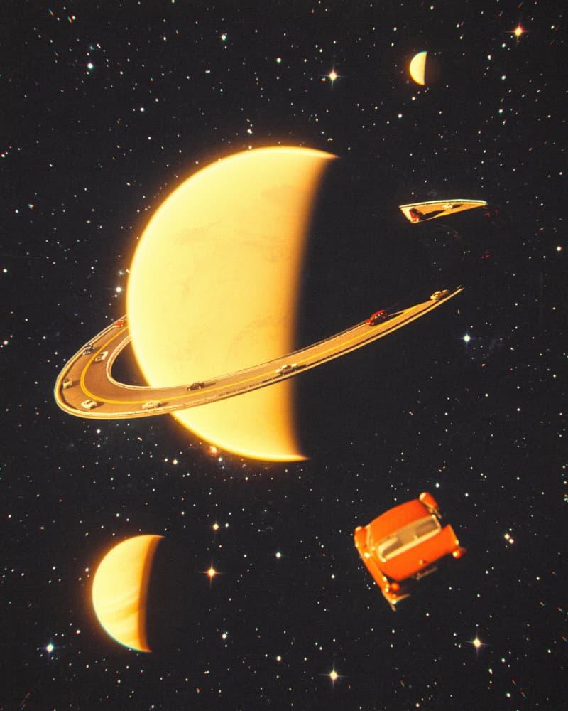Rings of Saturn by Taudalpoi — canvas wall art