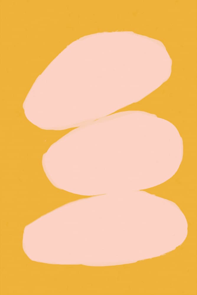 Stonebalance(yellow) by Treechild — canvas wall art