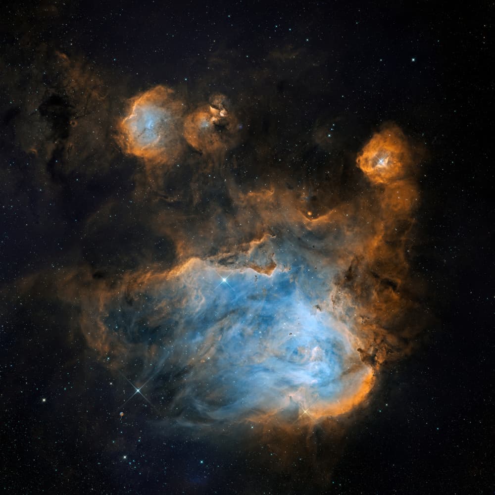 Vibrant Cosmic Nebula by Vikas Chander — canvas wall art