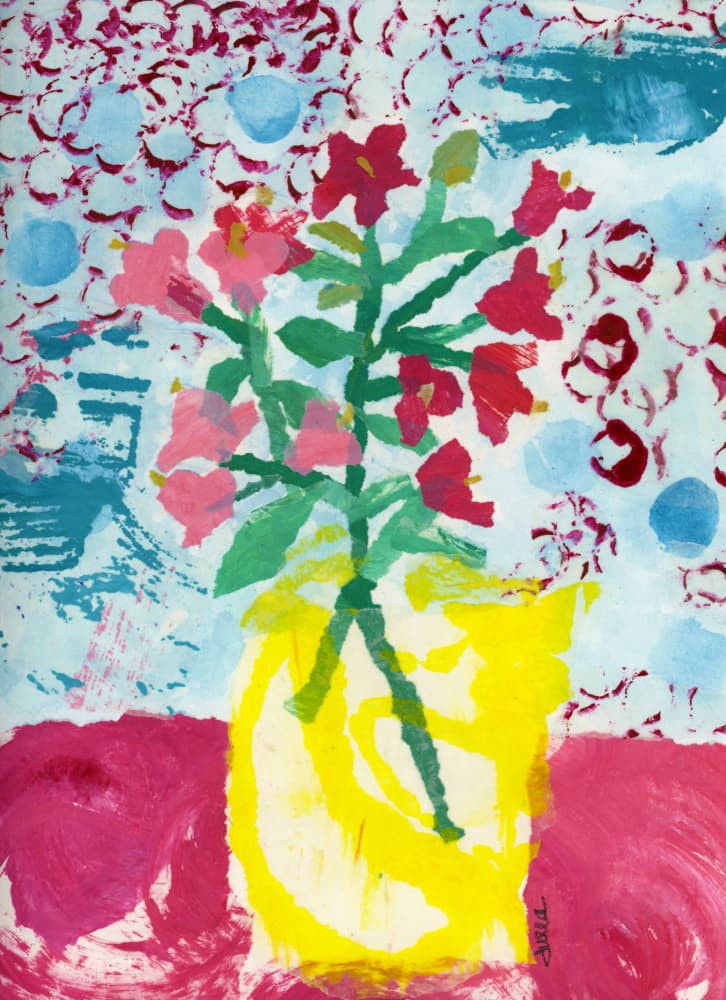 Vibrant Abstract Flowers by Jules Gissler — canvas wall art