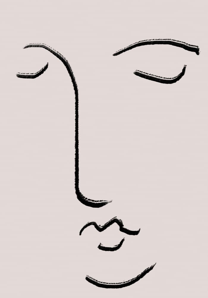 Calm Line Portrait by Pictufy Studio II — canvas wall art
