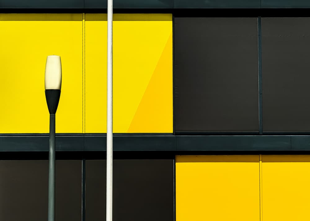 Yellow and Black Geometry by Lus Joosten — canvas wall art