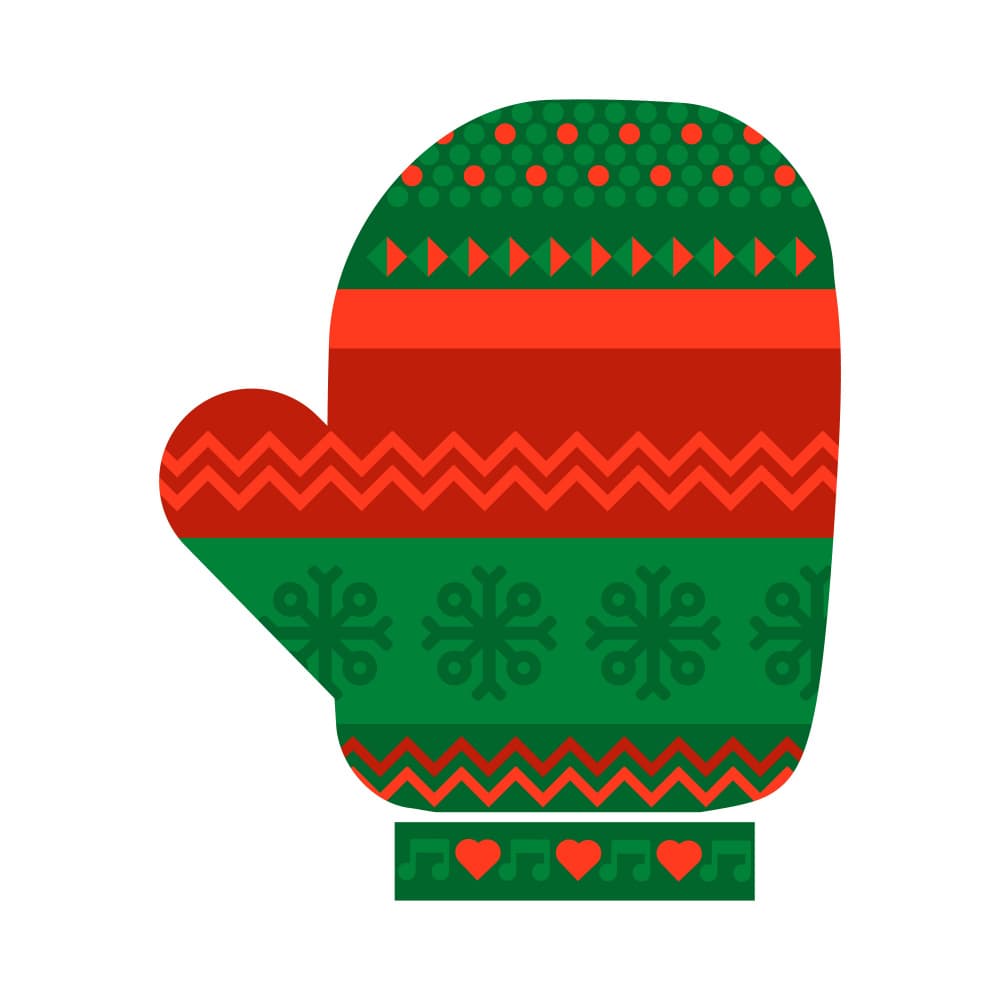 Cozy Christmas Mitten by Marika Barsrsind — canvas wall art