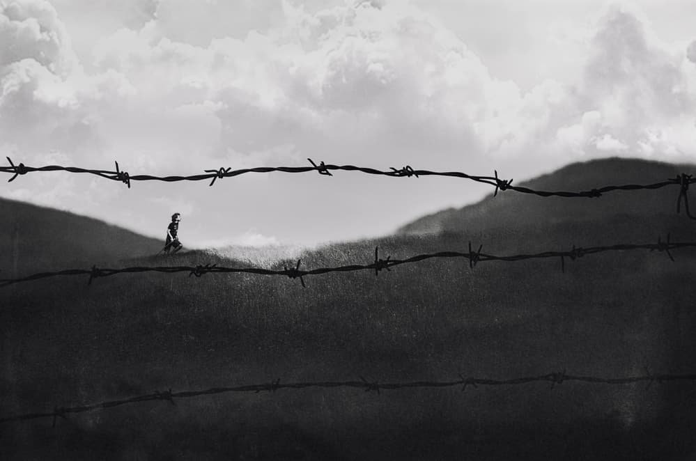 Child Beyond Barbed Wire by Desislava Ignatova — canvas wall art