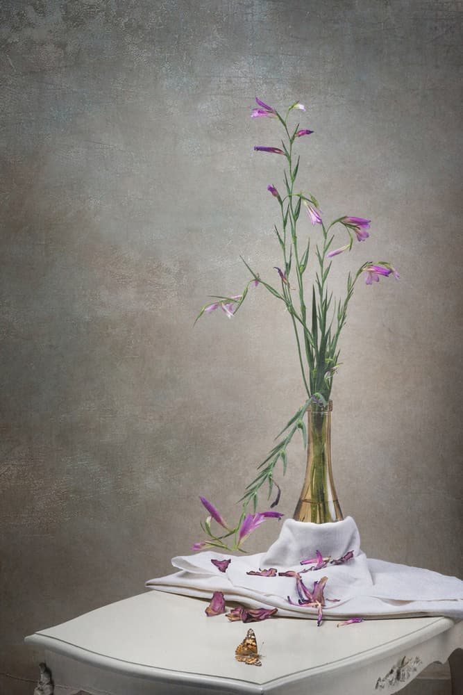 Rustic Floral Still Life by Saleh Swid — canvas wall art