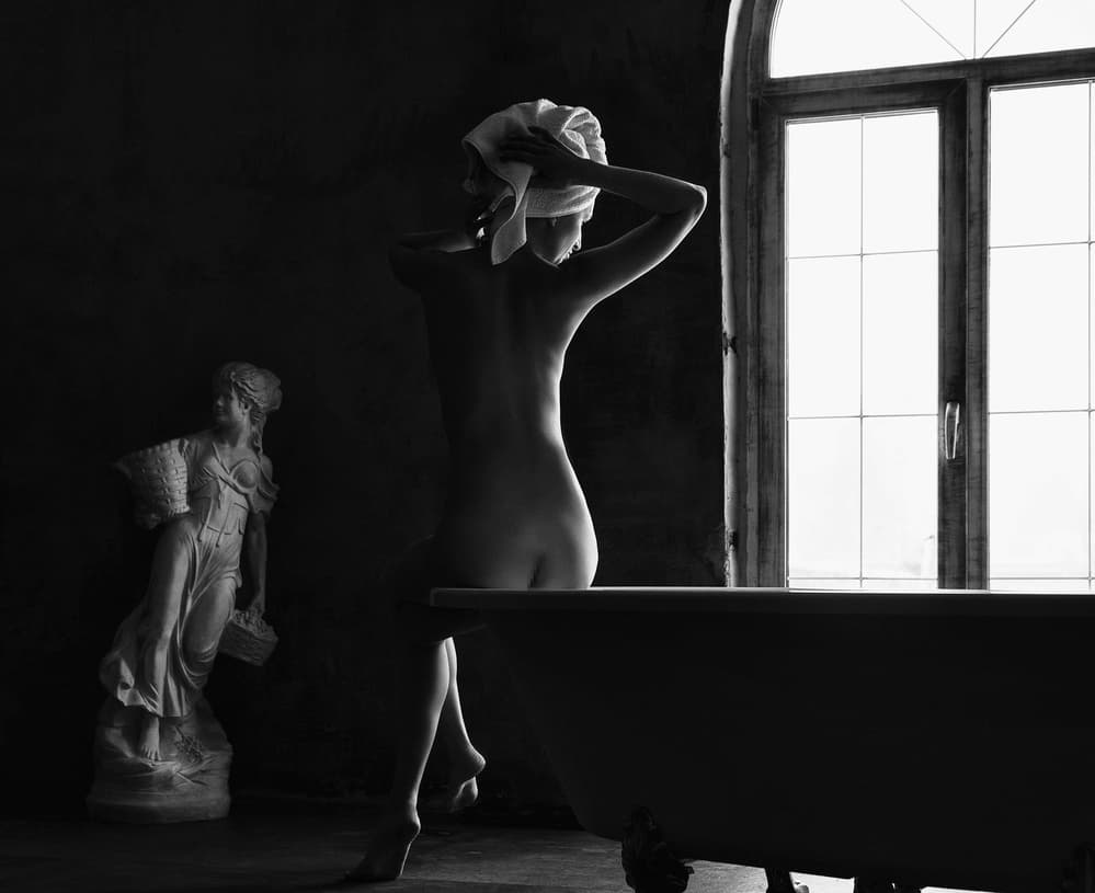 Nude Woman Window Light by Alexandr — canvas wall art