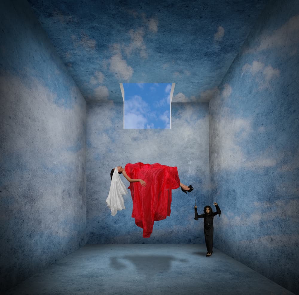 Floating Woman Magic by Hari Sulistiawan — canvas wall art