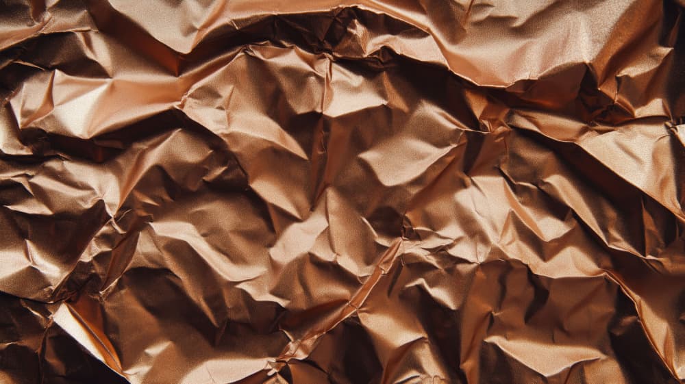 Crumpled Gold Texture by Marika Barsrsind — canvas wall art