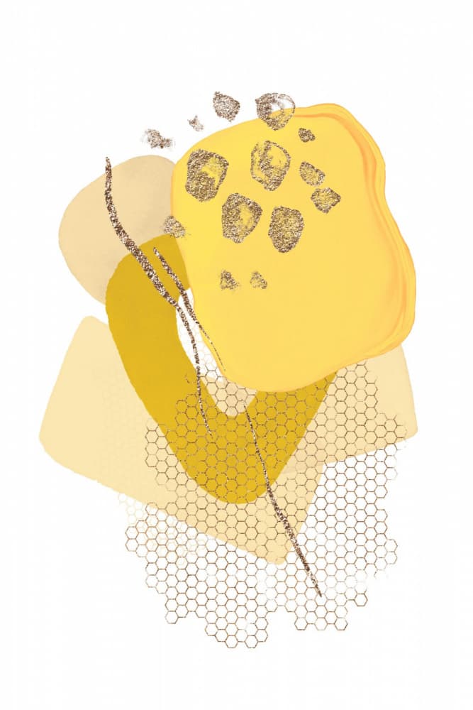 Abstract Yellow Shimmer by Sally Ann Moss — canvas wall art