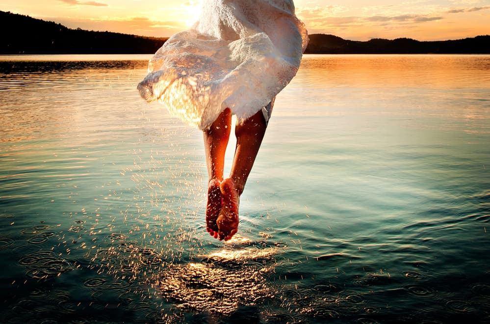 Sunset Water Dance by Claude Brazeau — canvas wall art