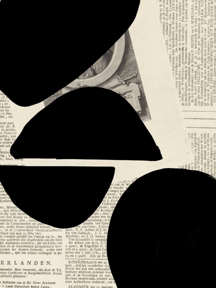 Organic Black Shapes Collage by Studio Palette — canvas wall art
