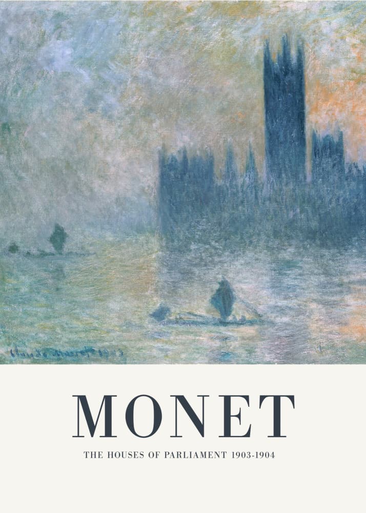 The Houses of Parliament by Claude Monet — canvas wall art