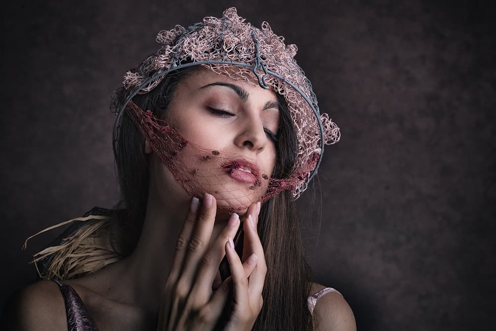 Elegant Veiled Portrait by Joan Gil Raga — canvas wall art