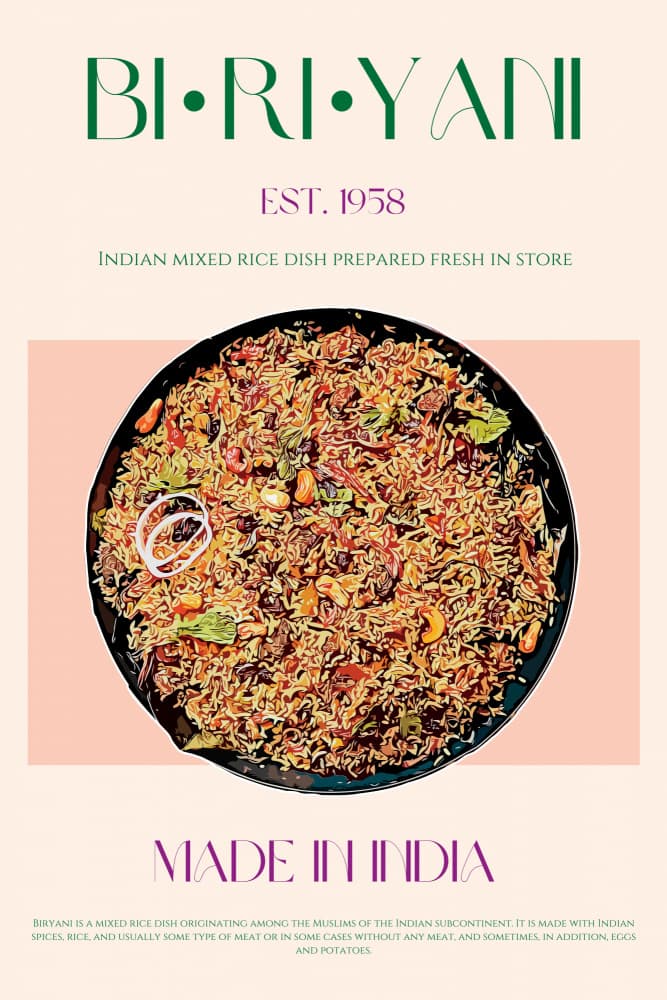 Classic Indian Biryani by Nazma Khokhar — canvas wall art
