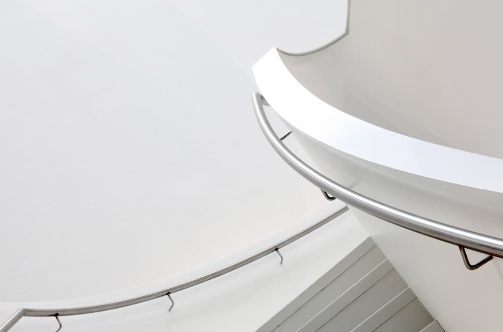 Curved Modern Staircase by Jeroen van de Wiel — canvas wall art