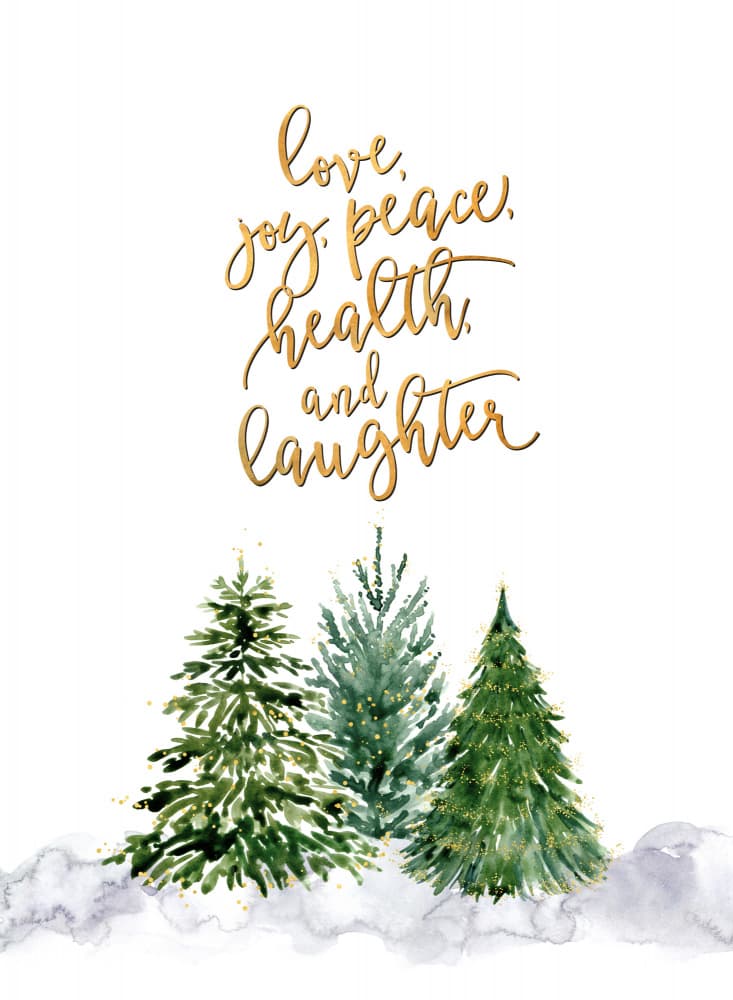Golden Holiday Wishes by Rosana Laiz Blursbyai — canvas wall art