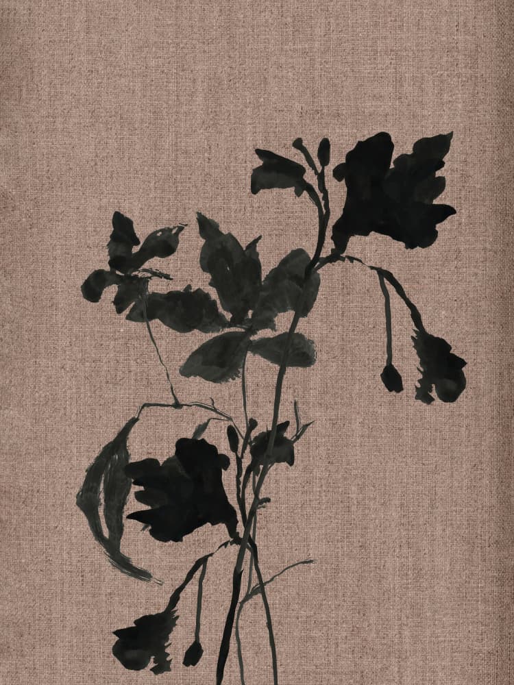 Black Botanical Silhouette by cartissi — canvas wall art