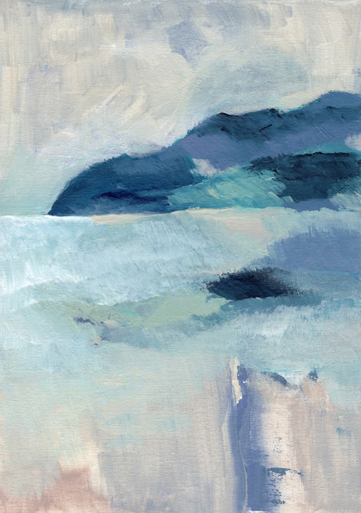 Serene Coastal Blues by Nikita Jariwala — canvas wall art