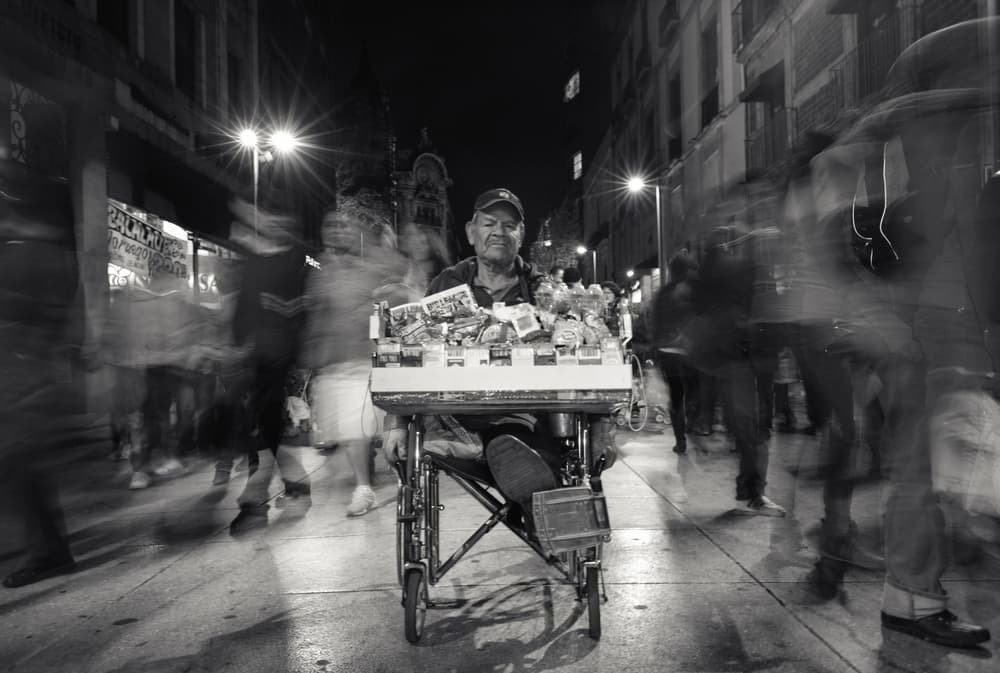 Night Street Vendor by Yumian Deng — canvas wall art