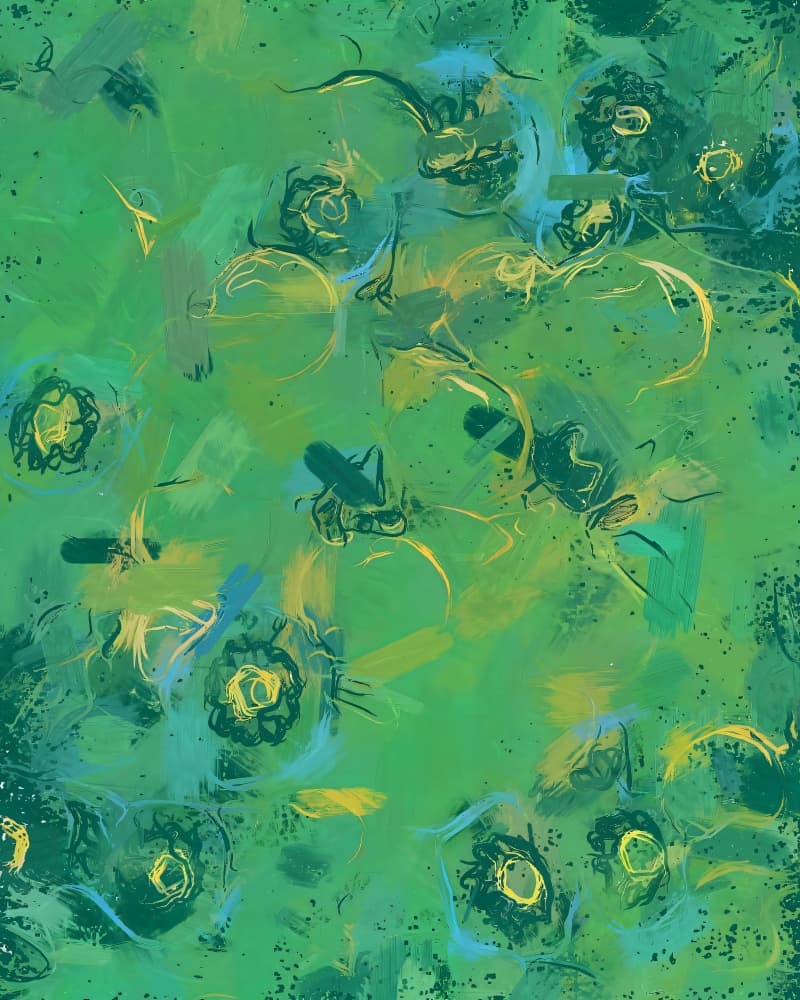 Abstract Garden Insects by Uma Gokhale — canvas wall art