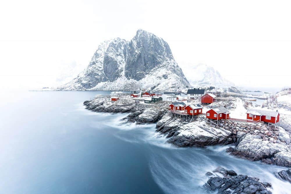 Hamnøy at winter by Timo Bohnenkamp — canvas wall art