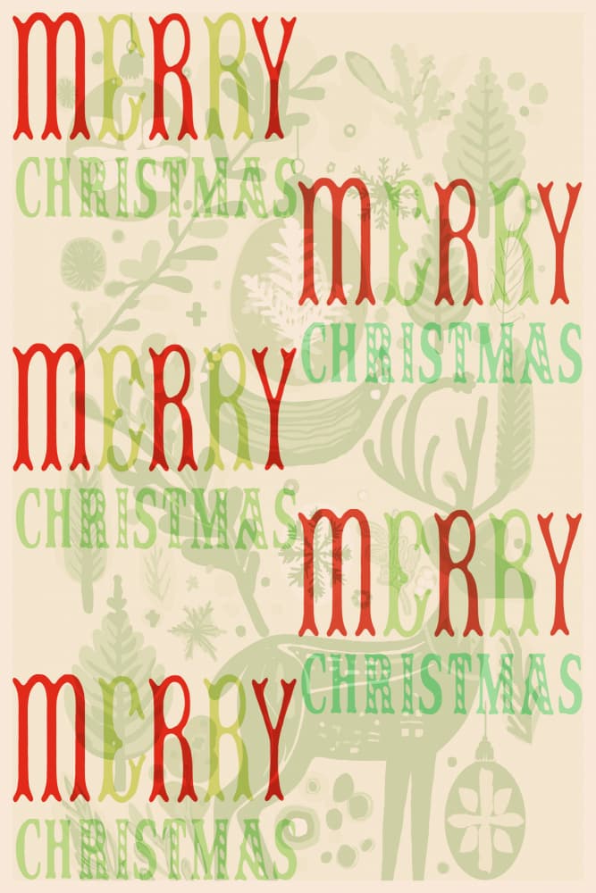 Merry Christmas Pattern by casa cartissi — canvas wall art