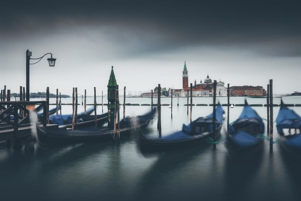 San Giorgio Maggiore Gondolas by Majid Behzad — canvas wall art
