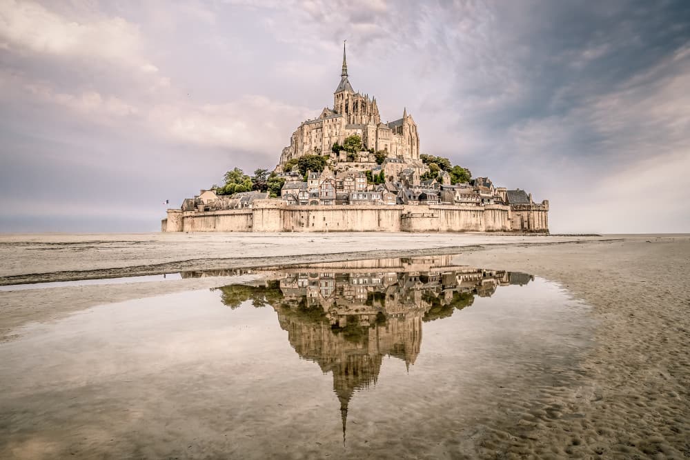 Mont Saint-Michel Reflection by Els Keurlinckx — canvas wall art