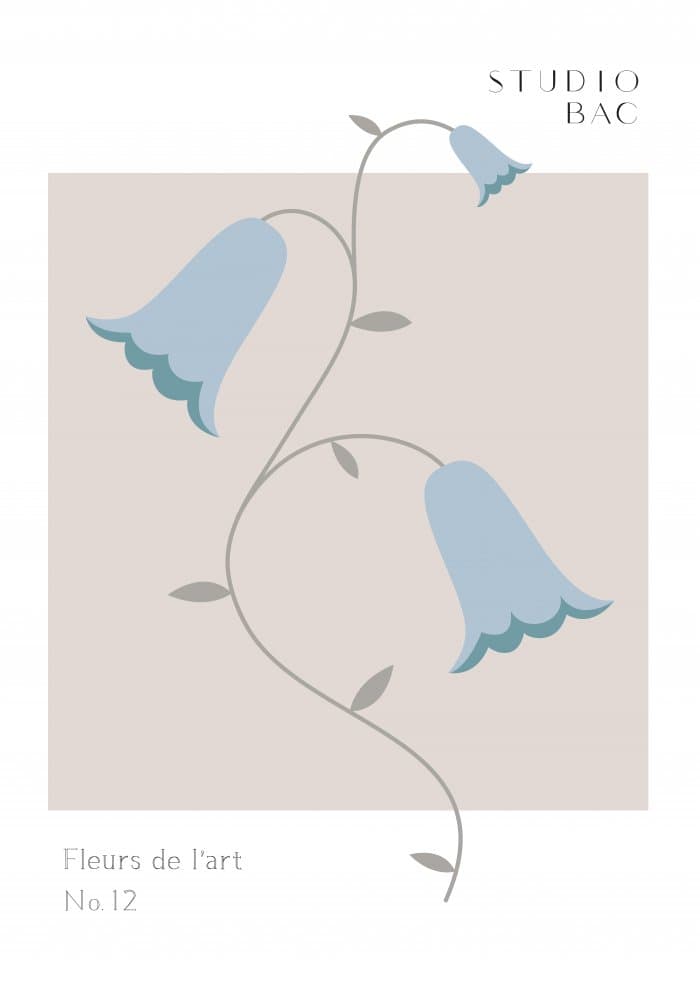 Delicate Blue Bellflowers by Pictufy Studio II — canvas wall art