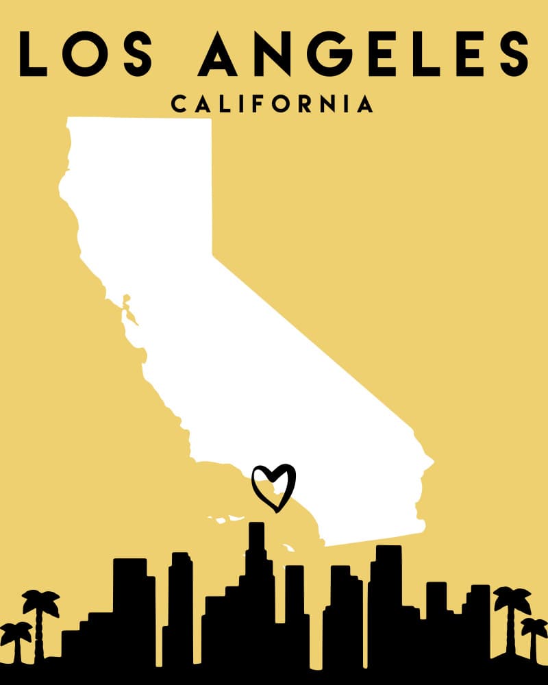 Los Angeles California Love by Emiliano Deificus — canvas wall art