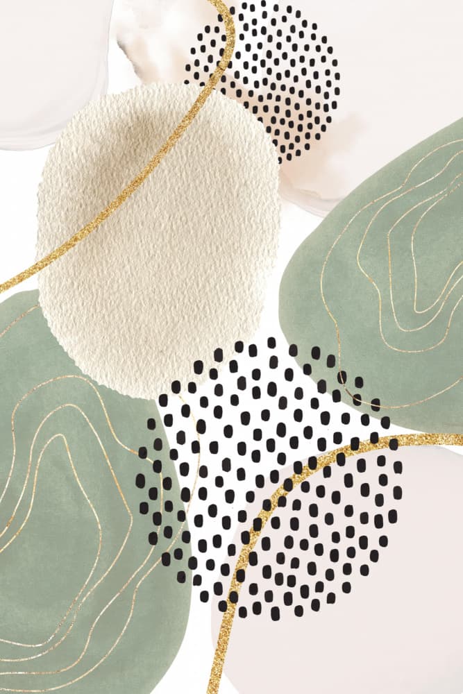 Muted Organic Shapes by Sally Ann Moss — canvas wall art