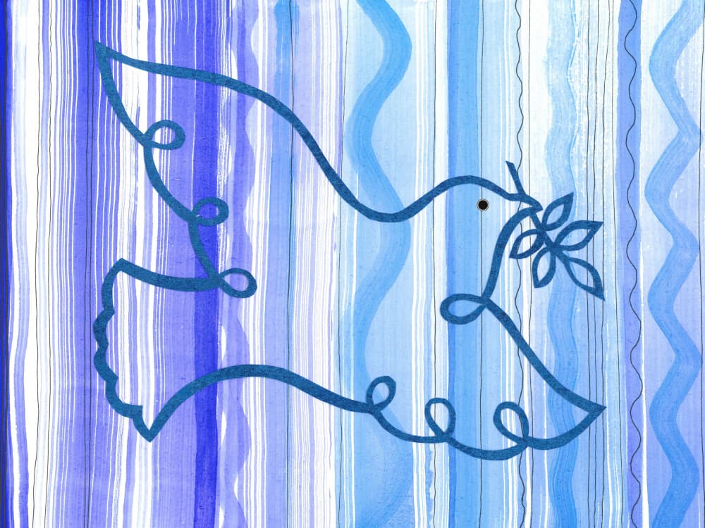 Serene Blue Dove by Isabelle Brent — canvas wall art