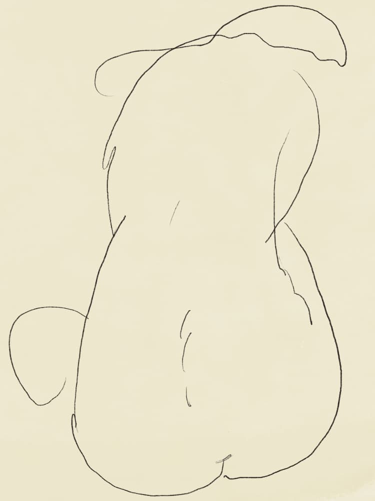 Seated Nude Figure by Little Dean — canvas wall art
