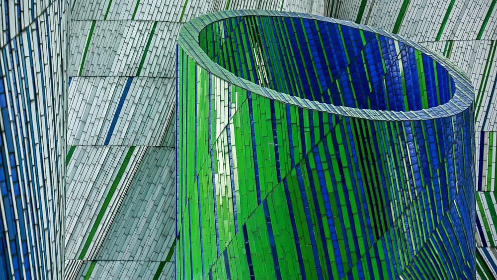 Vibrant Architectural Stripes by Lus Joosten — canvas wall art