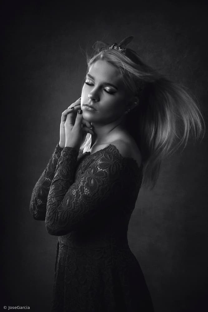 Elegant Woman Dreaming by Jose Garcia — canvas wall art