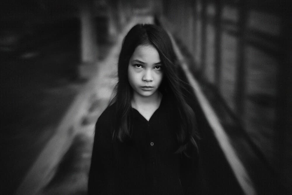 Intense Girl Portrait by Teguh Yudhi Winarno — canvas wall art