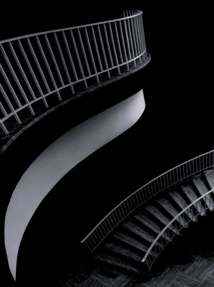 Elegant Spiral Staircase by Jasmine Zhang — canvas wall art